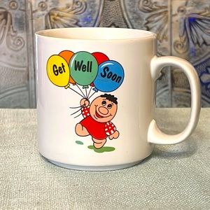 Vintage Get Well Soon Coffee Mug by Russ Berrie & Co.
